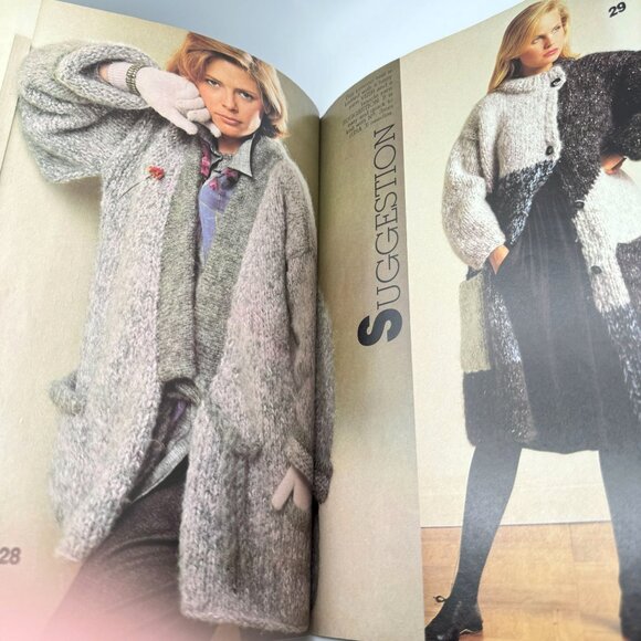 Vtg 83 Phildar Mailles Fashion Knitting Magazine France Mohair Sweaters Cardigan - Picture 3 of 14
